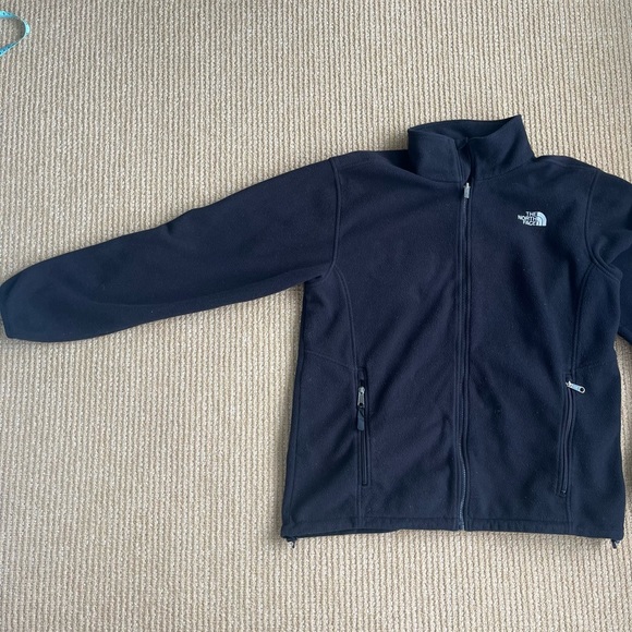 The North Face boys Black Long Sleeve Full Zip Front  Fleece Jacket SZ XL 18-20 - Picture 6 of 13